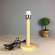 Table lamp lamp holder solid wood black and white base E27 lamp holder living room bedroom bedside modern simple table lamp