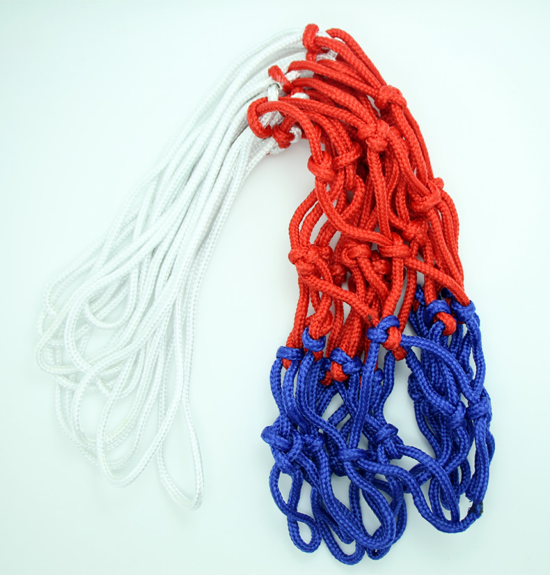 Bóng rổ hộp net giỏ net bold net đào tạo bóng rổ net màu đỏ màu xanh và trắng 2 Túi bóng rổ giá rẻ