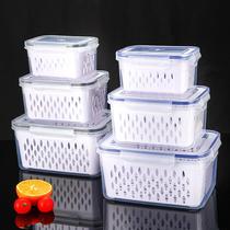 Factory batch cross-border drain basket storage box drain fresh box refrigerator special silicone sealed fruit and vegetable fresh box