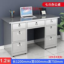 304 thickened stainless steel desk computer table rectangular dust-free workshop writing workbench with drawer manufacturer