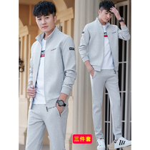 Li Ning Adapted Mens Leisure Sports Suit Spring Autumn Season 2024 jumelé avec un jeu de beaux vêtements de sport Trois jeux