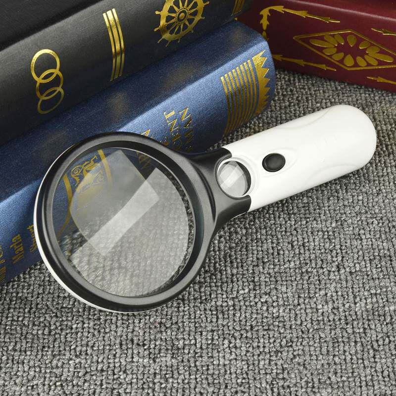 Electric commercial exploits 6902AB dual lenses with 3 led light rackets handheld high times reading plastic with lamp magnifier-Taobao
