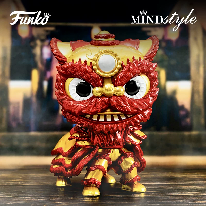 FUNKO POP Азия-Львиное танцевальное лунное голову ручной куклы просыпающийся лев культура культурная церемония национальный праздник украшение