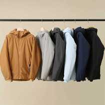 2024 Niaojia same style outdoor lightweight cotton clothing with printed logo for men solid color simple windproof waterproof and lightweight