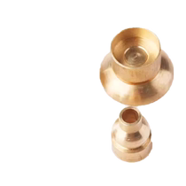 Rigchi Empty Bamboo Shake Rod Accessories Bronze-turn bronze piece bronze gourd 6 8 mm bronze bowl 3 cm