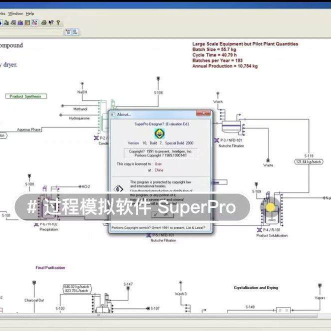 SuperPro Designer v10 制药工程，食品，生物专业软件评价 - 淘宝网