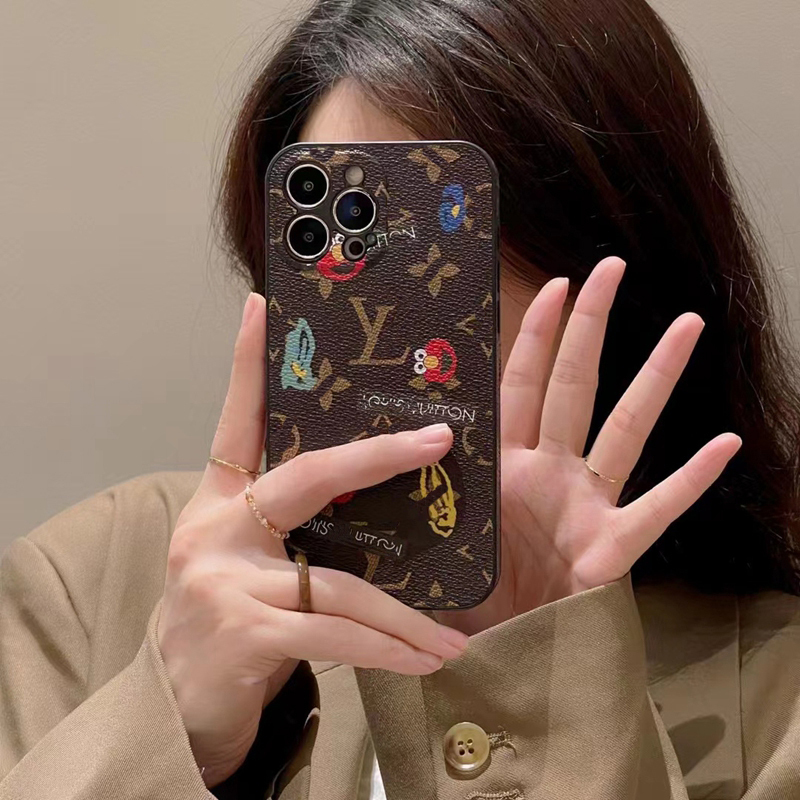 Apple 17 Pro Max Phone Case New Cartoon Sesame Street Leather Vintage iPhone 16 Internet Celebrity 14 Full Coverage 15 Soft Case 13 Men's Anti-Drop Suitable for 12 European and American Big Brand Women's Protective Case