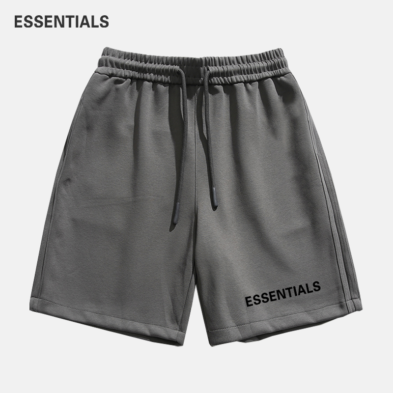 Essentials Official Shorts Men's Fog Multi-Line American High Street 2026 Summer Sports Casual Pants Five-Point Shorts