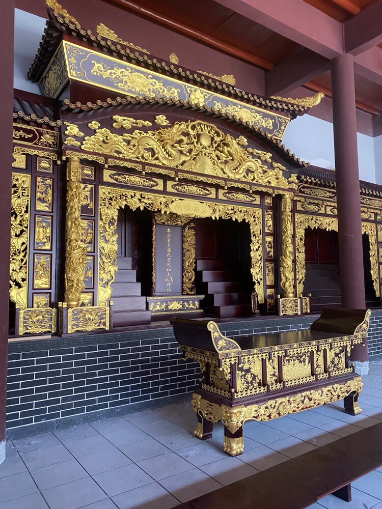 龙凤呈祥木雕仿古 专业祠堂寺庙道观神龛的LOGO