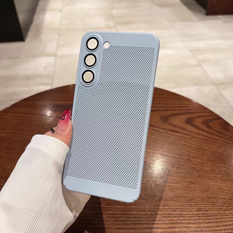 Suitable for Samsung S26/25Ultra Mobile Phone Case with Hollowed-Out Heat Dissipation, S24+ Honeycomb Holes, 23 Ultra-Thin Matte S22+ Anti-Fall Protective Case, 22Ultra Full-Cover Lens Film, 21 Men's and Women's Mobile Phone Protective Case