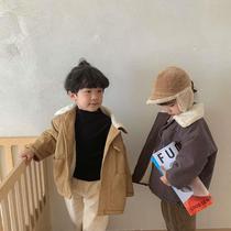 New Products Children Cotton Clothing Plus Suede Thickened Boy Clothes Winter Long Section Girl Cotton Clothing 2023 New Baby Cotton Padded Jacket