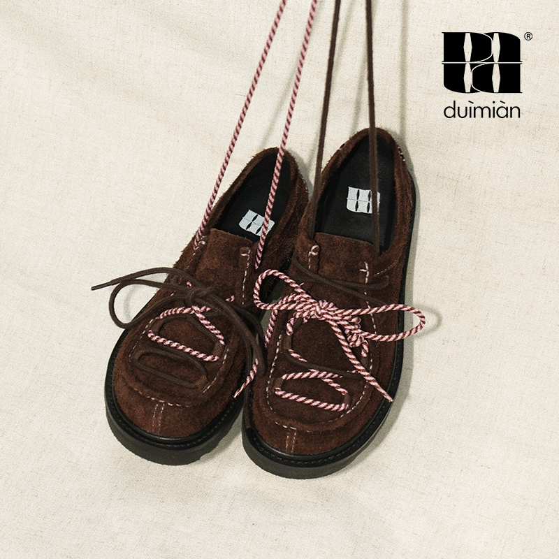 Liu Haocong's Same Style Duimian Colorful Rope Kangaroo Shoes Retro Birkenstock Loafers Brown Casual Shoes for Women Liu Haocong's Same Style Duimian Colorful Rope Kangaroo Shoes Retro Birkenstock Loafers Brown Casual Shoes for Women