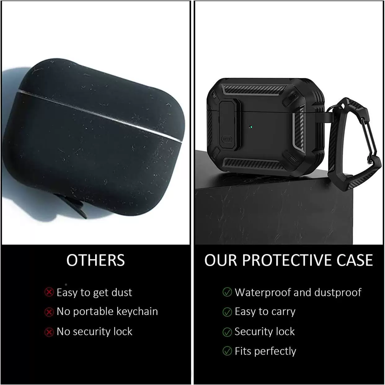 [кейс из углеродного волокна для Airpods Pro 2 защитный чехол]