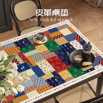 American retro dining table mat waterproof and oil-proof no-wash anti-scalding tablecloth light luxury high-end coffee table mat heat insulation protection mat American retro dining table mat waterproof and oil-proof no-wash anti-scalding tablecloth light luxury high-end coffee table mat heat insulation protection mat