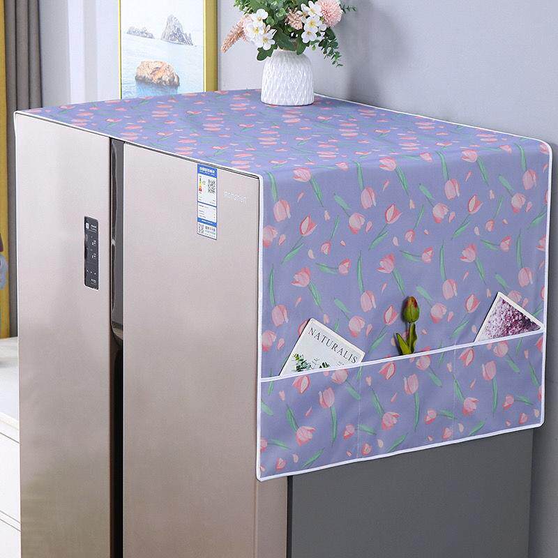 Waterproof oil-proof refrigerator towel cover cloth art single open door double door thickened oxford cloth cover universal refrigerator towel cover cloth-Taobao
