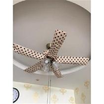 Lanmoon Fan Hood Ceiling Fan Light Dust Cover Ceiling Fan Sleeve Five Leaf Fabric