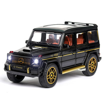 1:24 Mercedes-Benz G63 Alloy Car Model Off-Road Vehicle with Six Openable Doors, Sound and Light, Pull-Back Car Model Tiktok Simulation