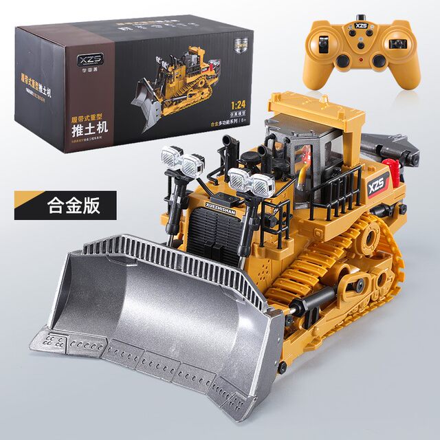 Cross-Border Alloy Remote Control Engineering Vehicle 2.4g Wireless Excavator Bulldozer Dump Truck Shovel Truck Earth Digger Children's Toy