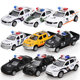 Real Alloy Car Model with 5 Doors, Real Police Car, Children's Toy Car with Sound and Lights, Pull-Back Car for Children
