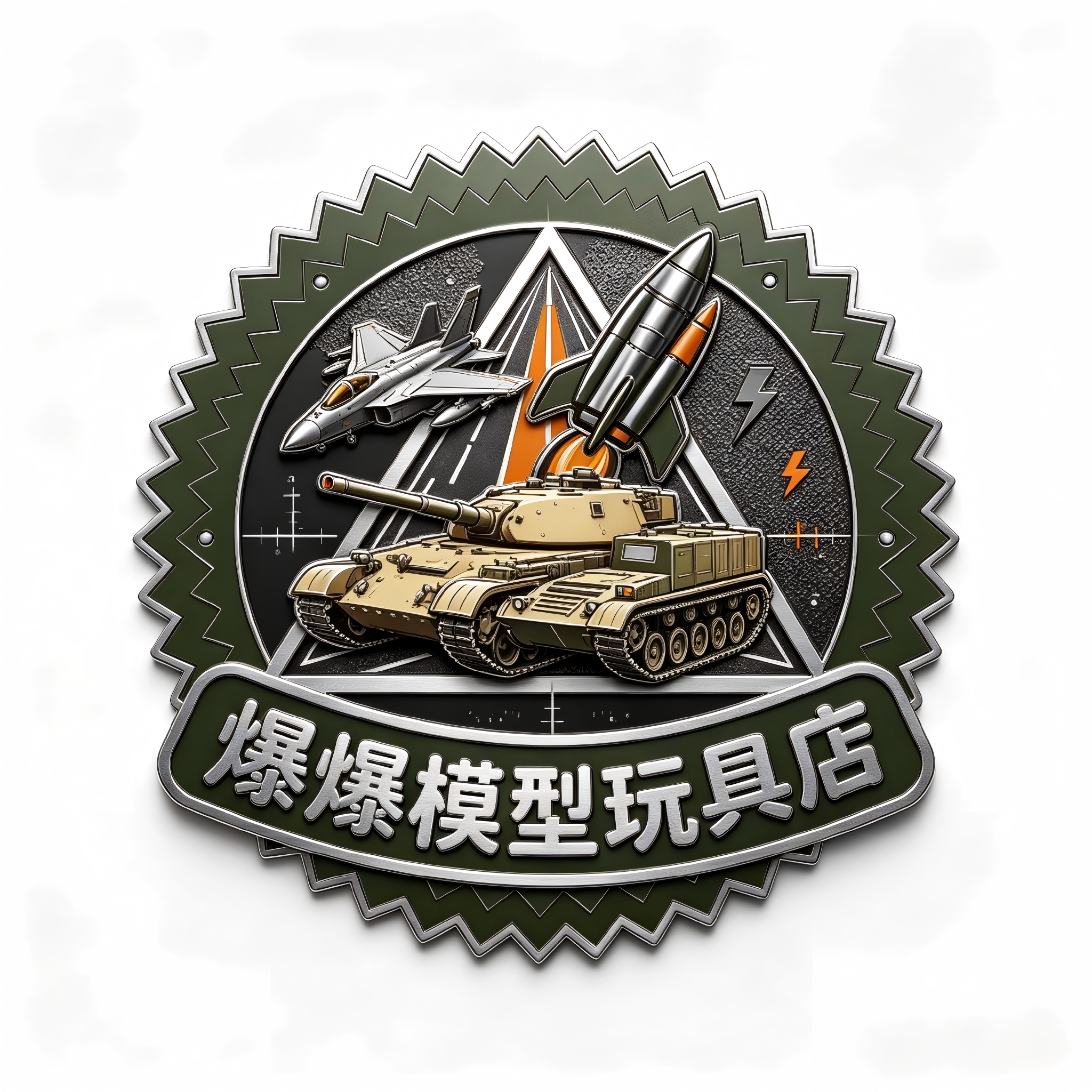 爆爆模型玩具店的LOGO