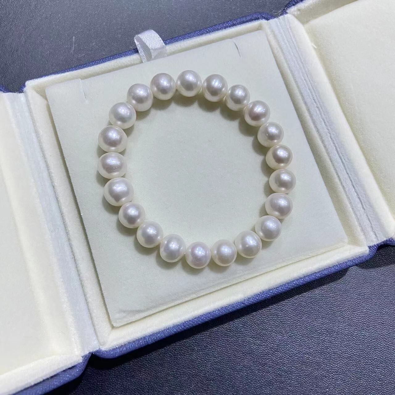 诸暨天然淡水珍珠手链:💍近圆强光微瑕,简约百搭的时尚女神必备! -手饰-淘宝好物网