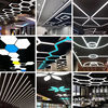 Led Gym Light Industrial Style Letter Light Shopping Mall Supermarket Internet Cafe E-Sports Light Dance Studio Office Chandelier