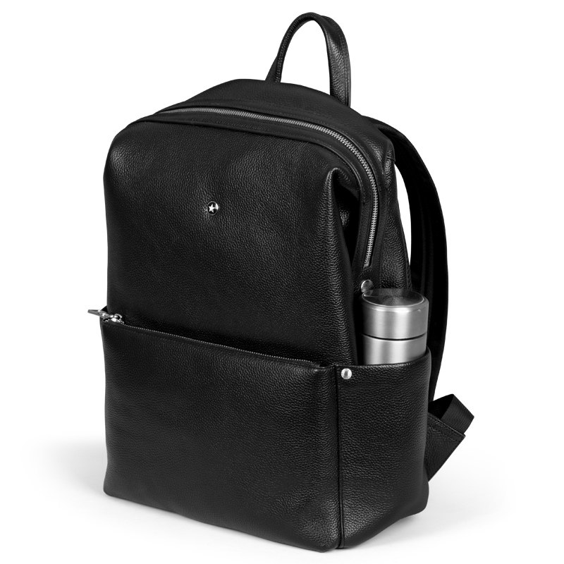 Double shoulder bag Men's backpack Leather casual fashion brand large capacity travel bag Laptop bag College student school bag