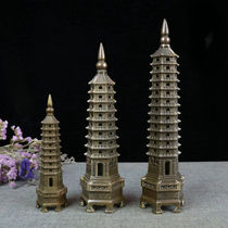 Congqu Wenchang Tower Ornaments 13-story Pure Copper Nine-Level 9-Level Thirteen-Level Desk Wenchang Bit Pagoda Office Study