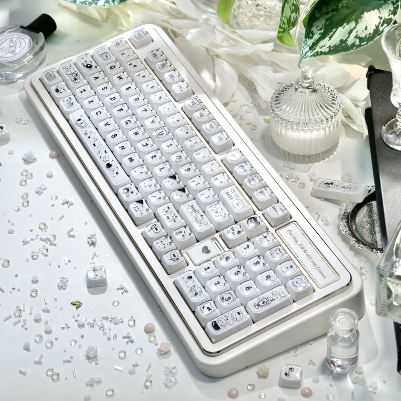 Cat Ear Double Color Keycap Crystal Double Layer Transparent Mao Height Cross Cute Girl Theme Jelly Keycap Cat Ear Double Color Keycap Crystal Double Layer Transparent Mao Height Cross Cute Girl Theme Jelly Keycap