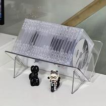 CD Storage Rack Acrylic Desktop Mount Small Card CD Organizer Peripheral Storage Box Trapezoid Album Placement Rack