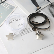Japan FC plastic star snap transparent belt female personality matching clothes belt student jeans belt versatile outfit