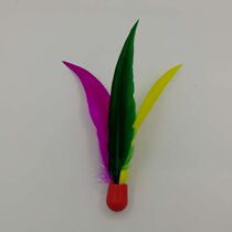 High elastic board badminton white three-hair ball beef tendon head high elastic and resistant goose feather flight stable colorful shuttlecock ball