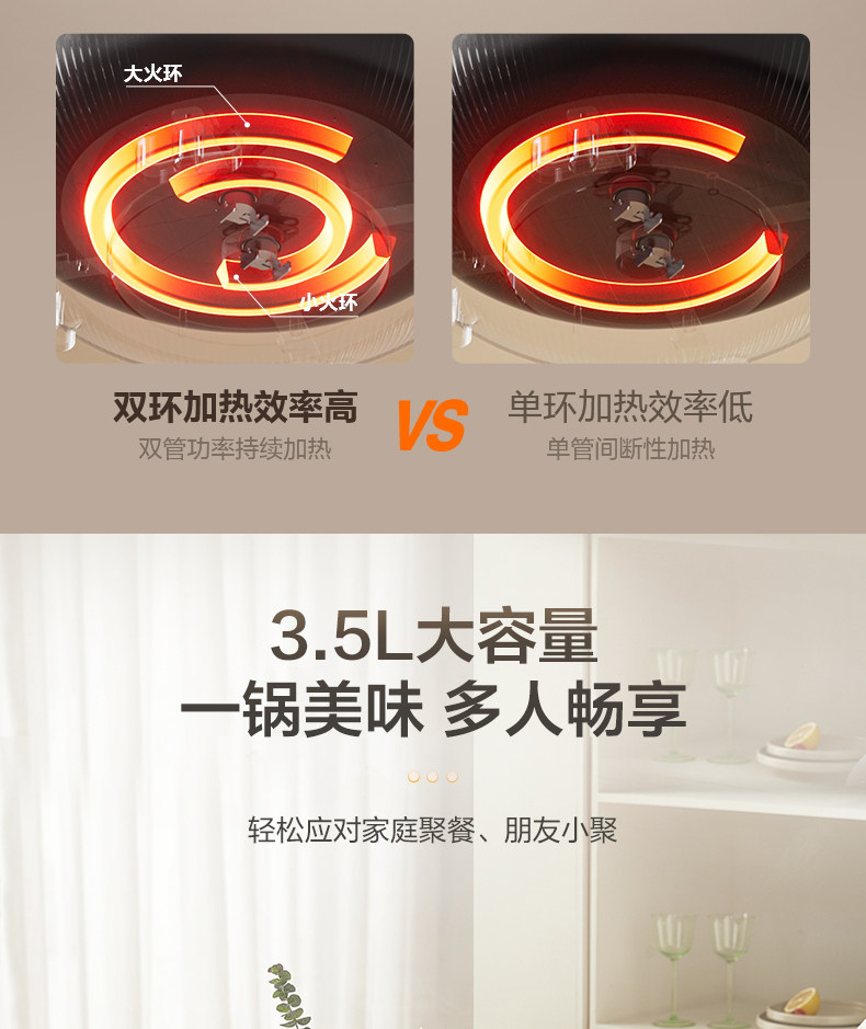 Плиты 苏泊尔电炒锅家用多功能一体炒菜电锅大容量电火锅不粘宿舍电热锅 Supor