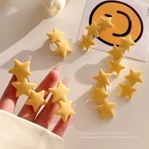 Lait jaune Étoiles jaunes Petite épingle Hairpin Shatter Coupes Haircut Clips Chef Accessoires Chef Forehead Duckbill Cartes Cartes Cartes Été Cute Liu Haiclip