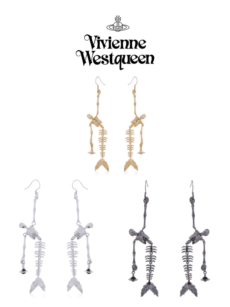 Официальная подлинная Vivienne Westqueen West Empress Dowager Small Mermaid Skeleton Ear Round Girl High-quality Middle Ages