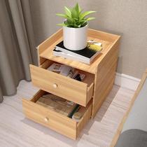 Bedside table simple modern simple storage rack Nordic imitation solid wood bedroom bedside storage small cabinet