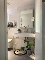 Butterfly Pottery Bathroom High-end Customized Retro Wash Basin Pure Copper Bracket Basin Mediterranean Style Ceramic Basin Crew