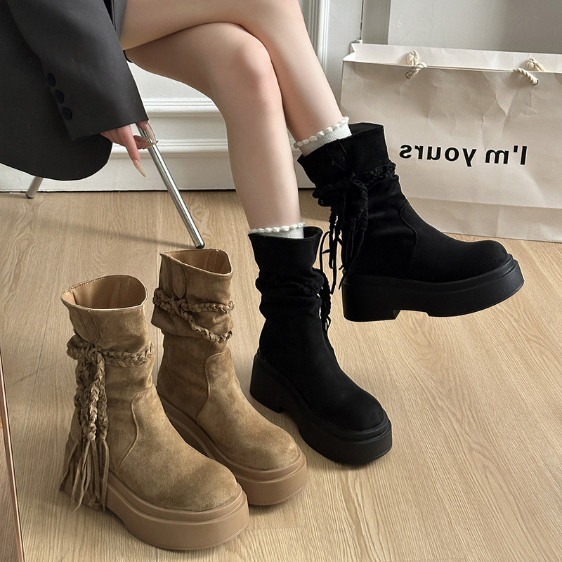 Женские ботинки Martin небольшого размера; коллекция 2025 года; сезон осень-зима; новые короткие ботинки Maillard в стиле ретро; коричневые короткие ботинки super fire