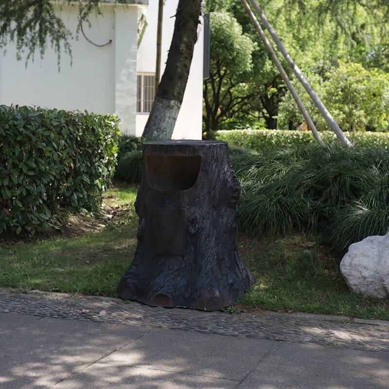 Yiyuan Tree Pile Creative Trash Can GRP Dustbin Street District Park Trash Can Environmental Protection Dustbin-Taobao