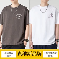 Маленькая этикетка Снежная гора серая коричневая + маленькая метка, как белый