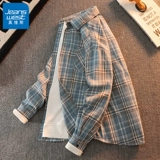 Осенняя демисезонная универсальная рубашка, японский трендовый лонгслив, куртка, оверсайз, в корейском стиле, для влюбленных