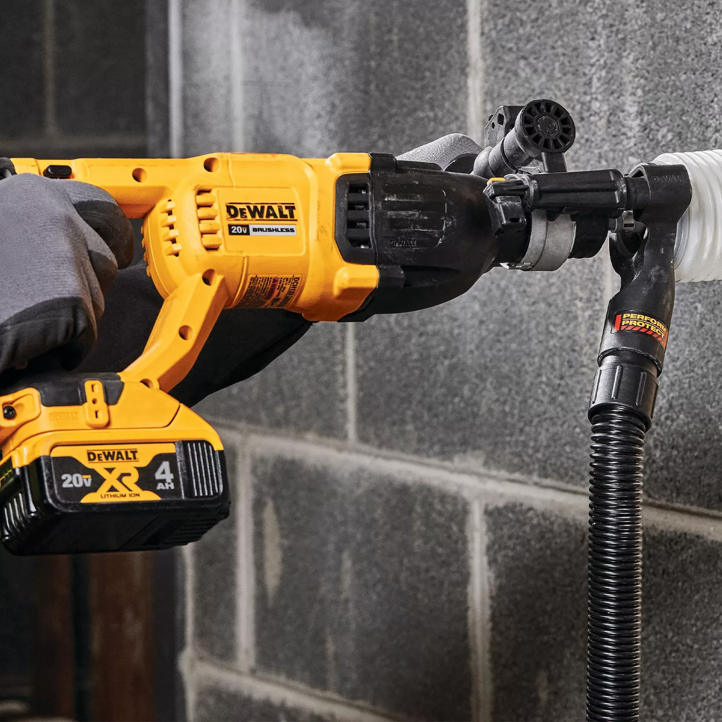 Электрическая ударная дрель DEWALT DCH133 литий-ионный аккумулятор 20 В бесщеточная многофункциональная электрическая буровая насадка 26 мм четыре полости и три формы бетон