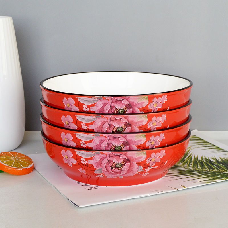 Red 7.5inch Libby Plates, Pack of 6 Red 7.5inch Libby Plates, Pack of 6