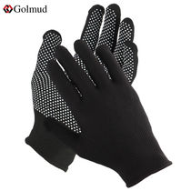 Golmud labor protection gloves anti-slip dispensing 12 pairs black thickened wear-resistant comfortable driving breathable ST530
