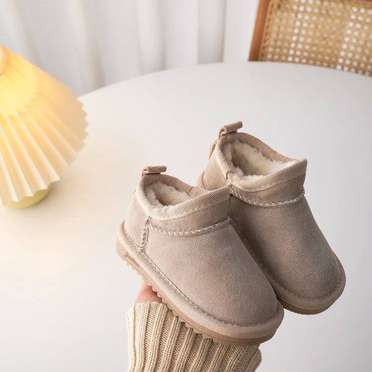 Детские ботинки девочка Geniune Leather Classic Button Snow Bo Bo 
