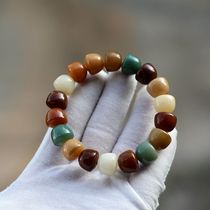 14mm oil-seed gold bowl beads Bodhi root bracelet Mens high-density Bodhi root bracelet