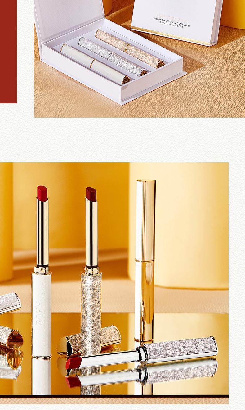 【中国直邮】 NOVO 新款三支装口红套装 哑光雾面 不沾杯 (#045烂番茄 #926伯爵红茶 #1966暖棕红)