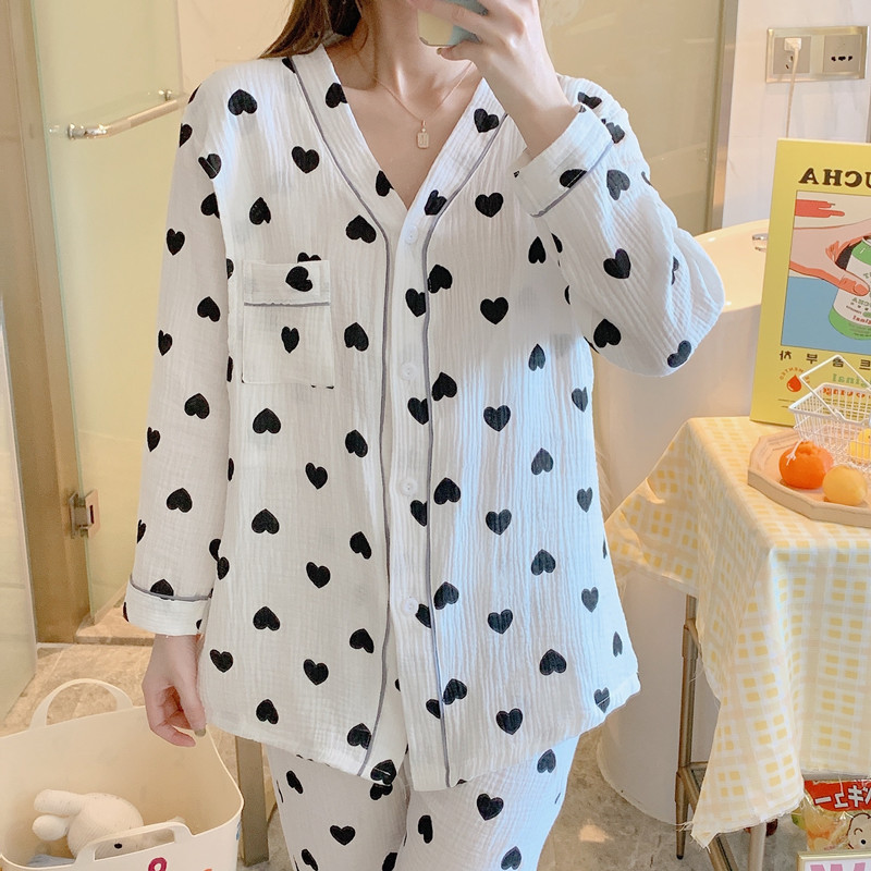全棉纯棉月子服夏季薄款产后哺乳4月份5孕妇睡衣女产妇全棉两件套 — 49