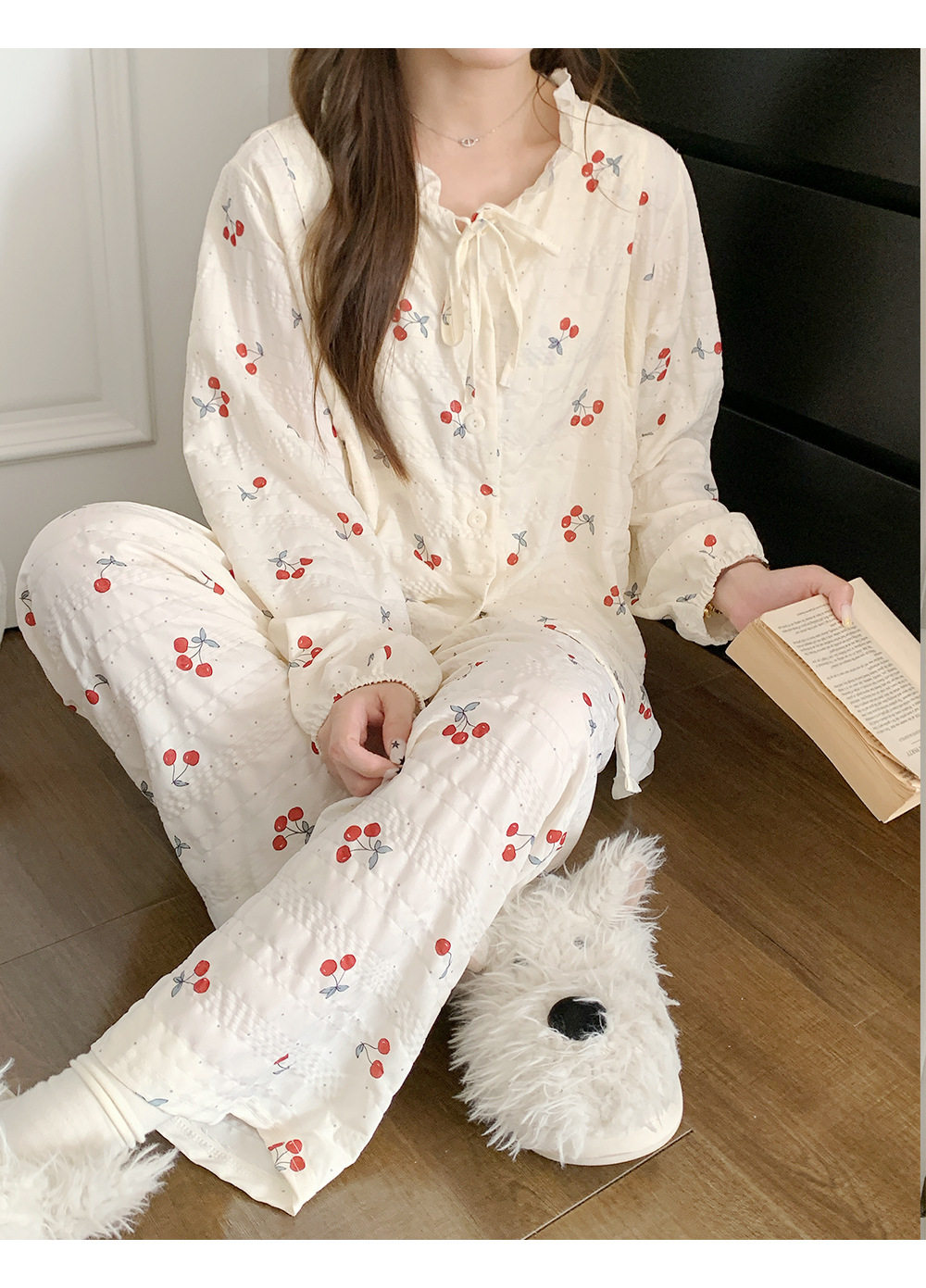 全棉纯棉云朵棉可拆卸胸垫产后月子服2026年夏季产妇坐月子待产衣 — 15