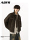 Мужская кожаная куртка ABFR в американском ретро-стиле, коричневая, осенний стиль Cleanfit, мотоциклетная рабочая куртка из искусственной кожи на молнии